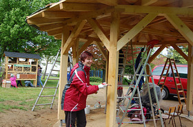 Anstrich der H&uuml;tte