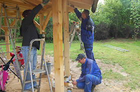 Anstrich der H&uuml;tte