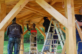 Anstrich der H&uuml;tte